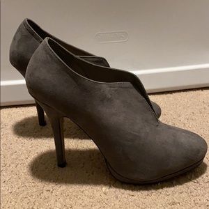 Women’s heeled gray booties